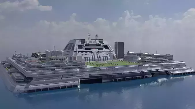 Futuristic Platform City  Modular Sci-Fi