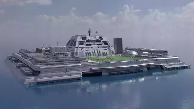 Futuristic Platform City  Modular Sci-Fi