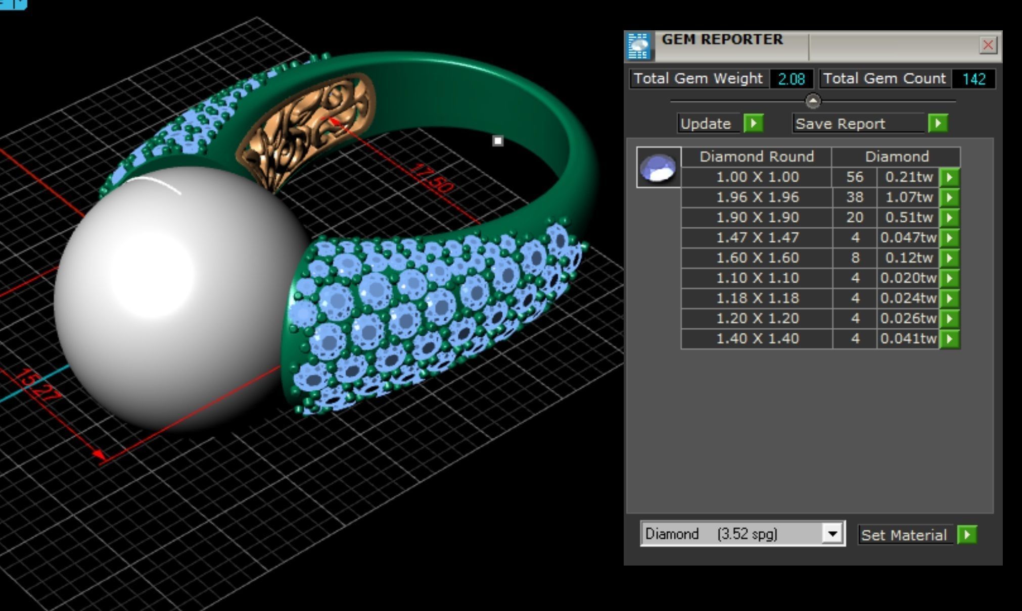 Classic Headset with Pearls 3D print model_6