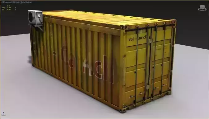 Container 3D model shipping