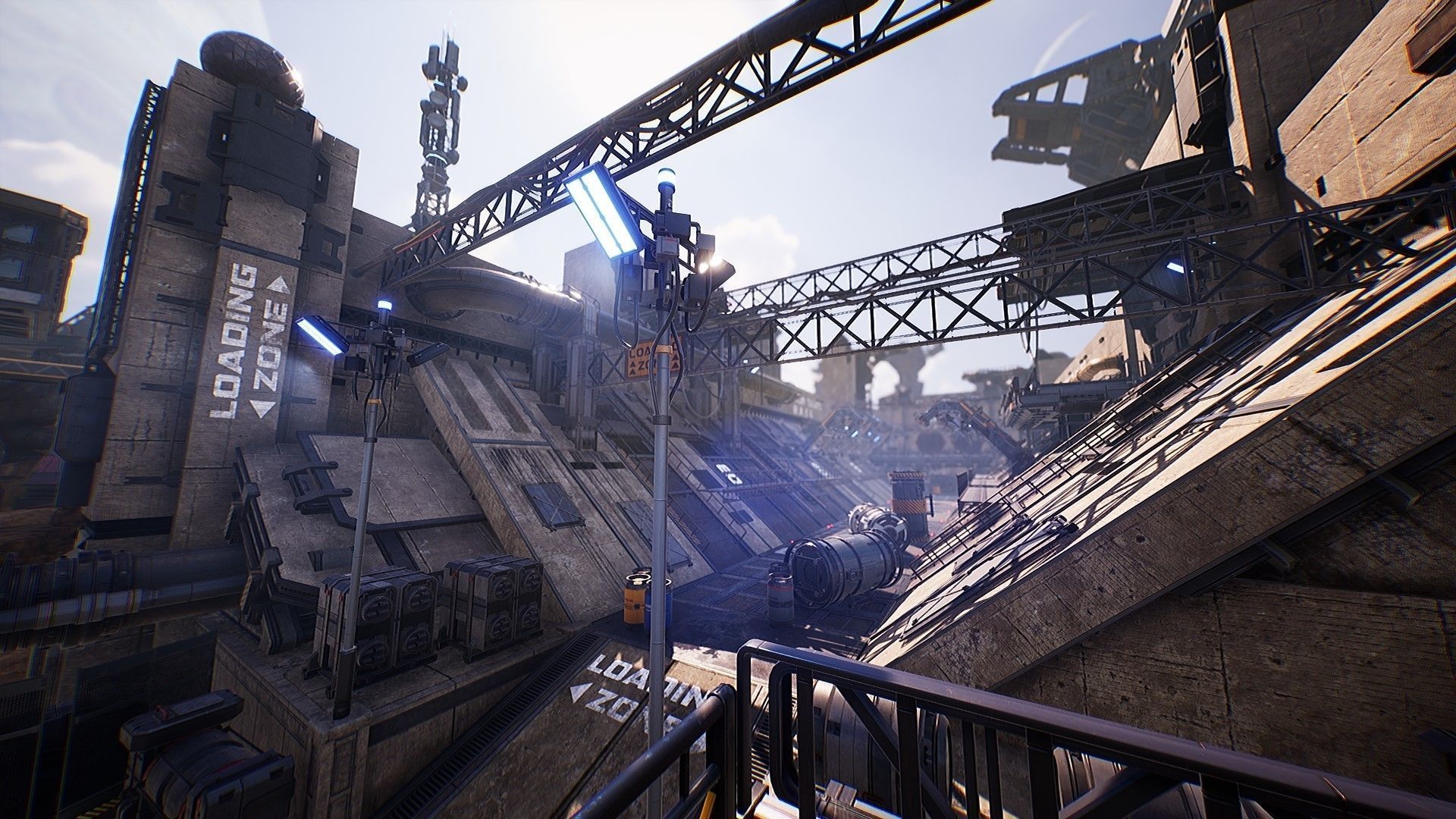 Sci-Fi Industrial Base - Unreal project Low-poly 3D model_4