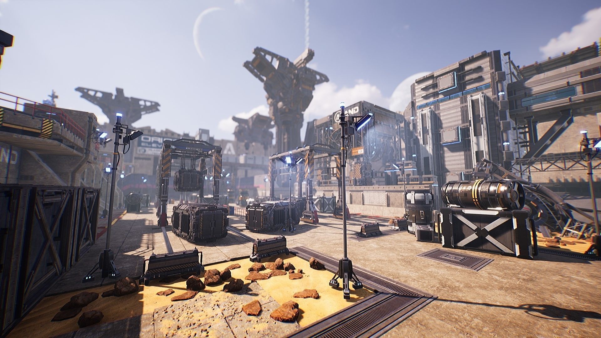 Sci-Fi Industrial Base - Unreal project Low-poly 3D model_11