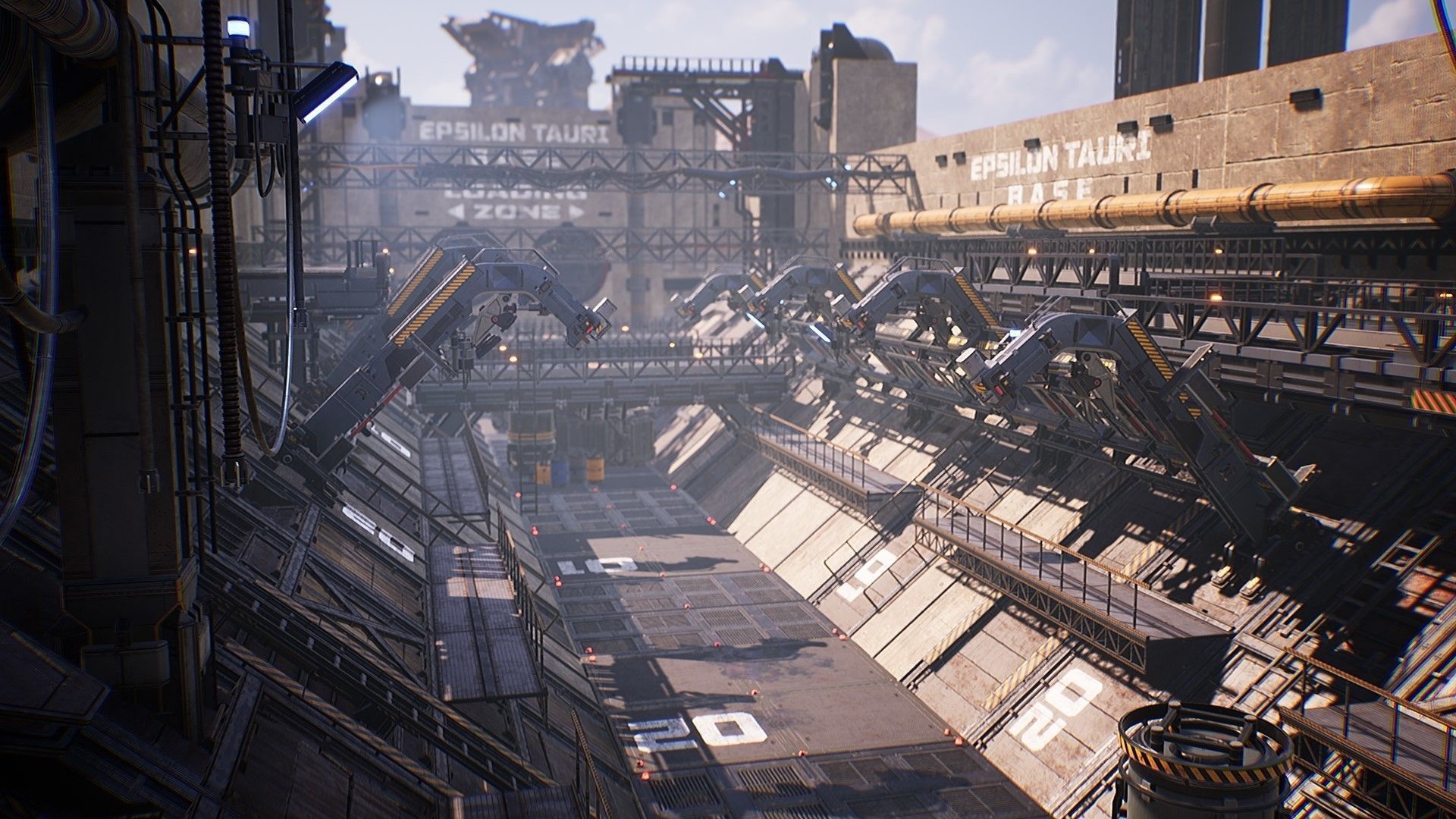 Sci-Fi Industrial Base - Unreal project Low-poly 3D model_3