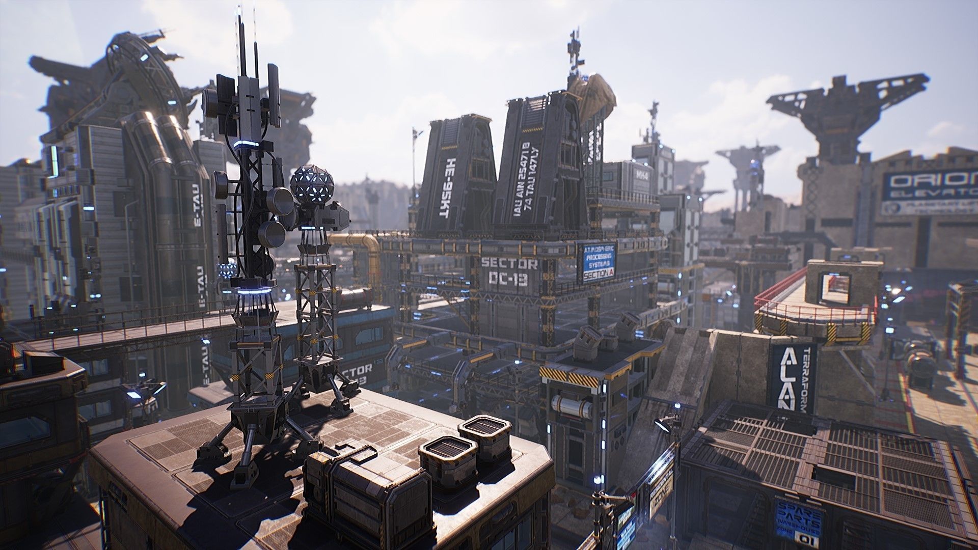Sci-Fi Industrial Base - Unreal project Low-poly 3D model_13