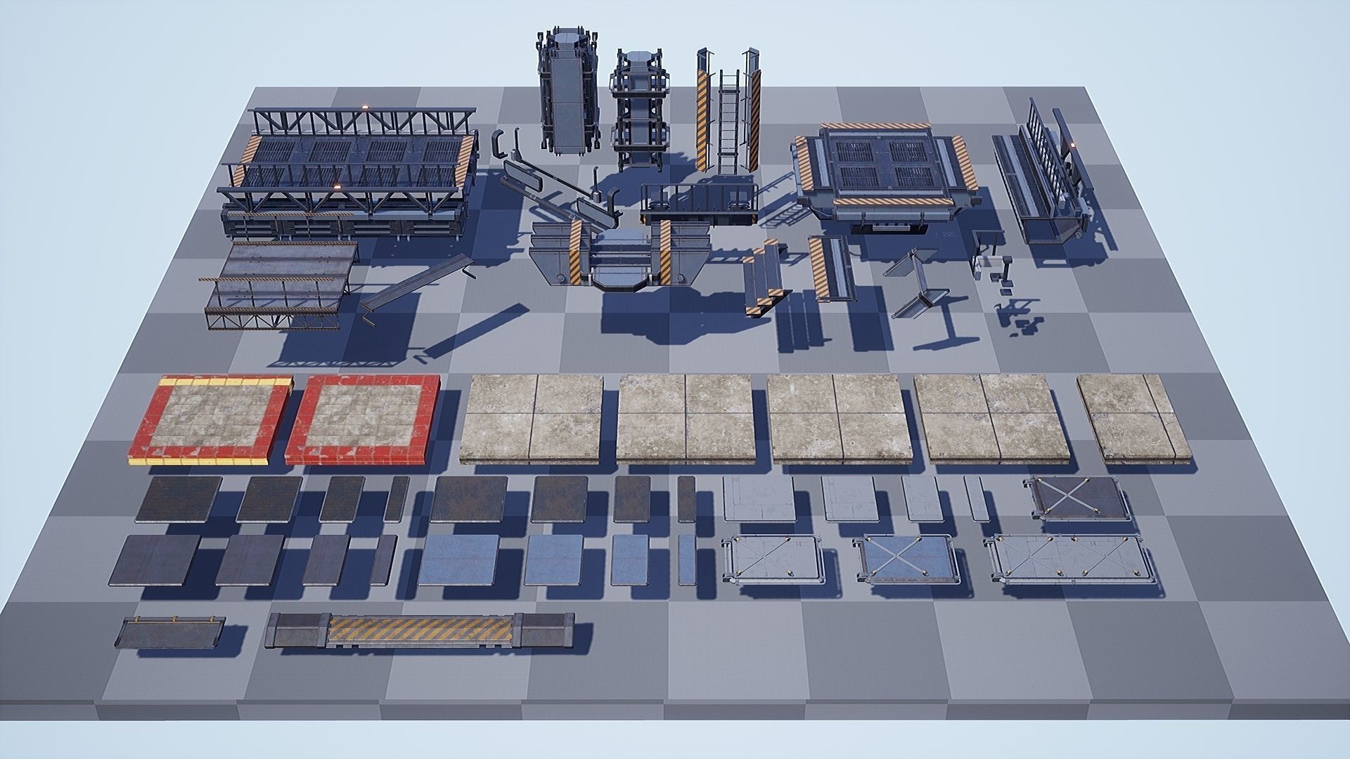 Sci-Fi Industrial Base - Unreal project Low-poly 3D model_24