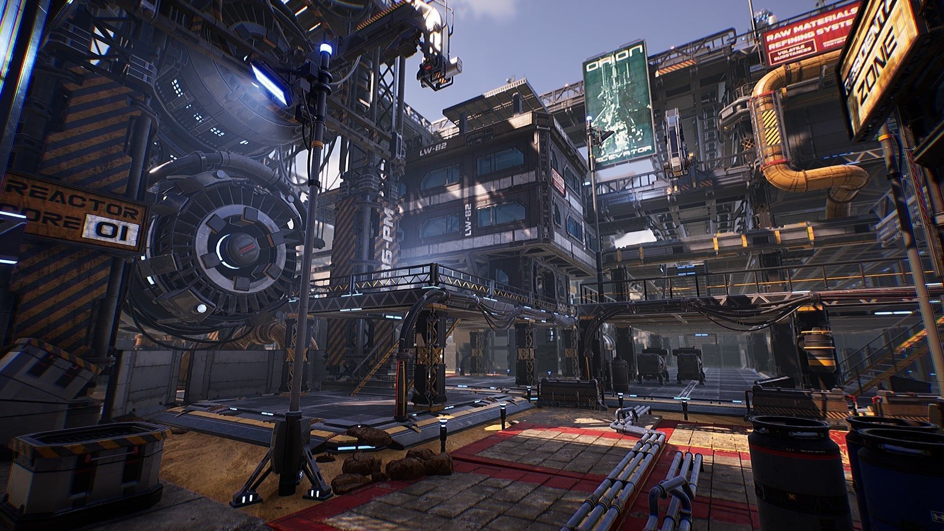Sci-Fi Industrial Base - Unreal project Low-poly 3D model_5