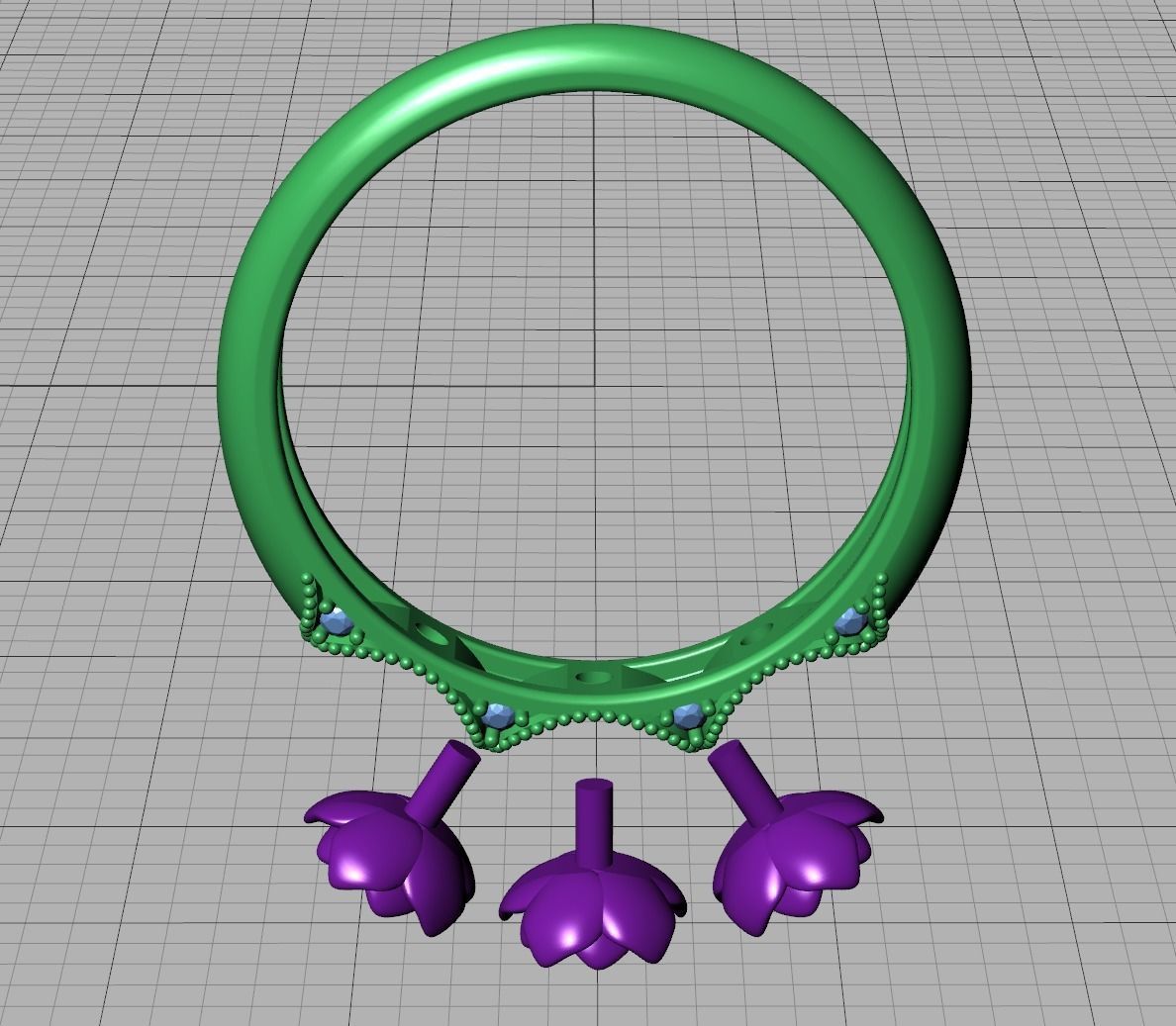 Flower Wedding Band Own design 3dmodel 3D print model_19