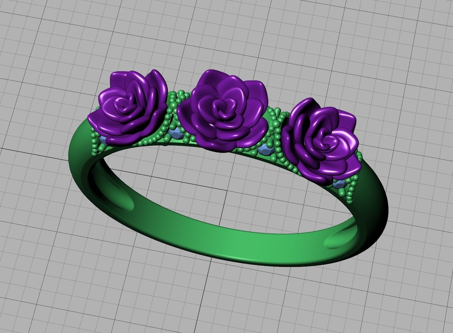 Flower Wedding Band Own design 3dmodel 3D print model_15