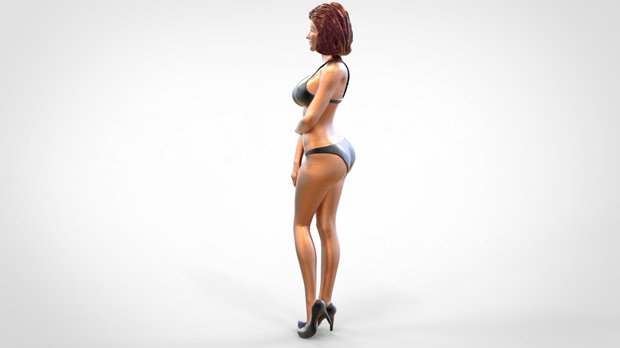 Pose N8 Attractive woman 1 64 miniature  3D print model_16