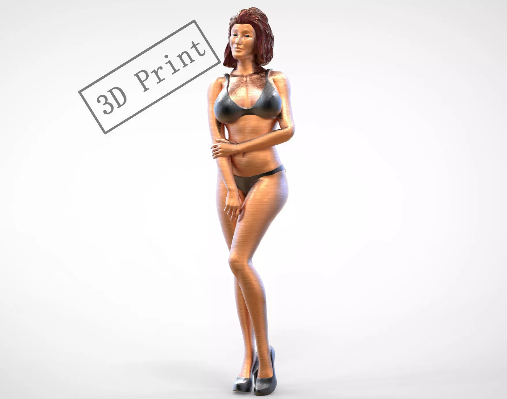 Pose N8 Attractive woman 1 64 miniature  3D print model_0