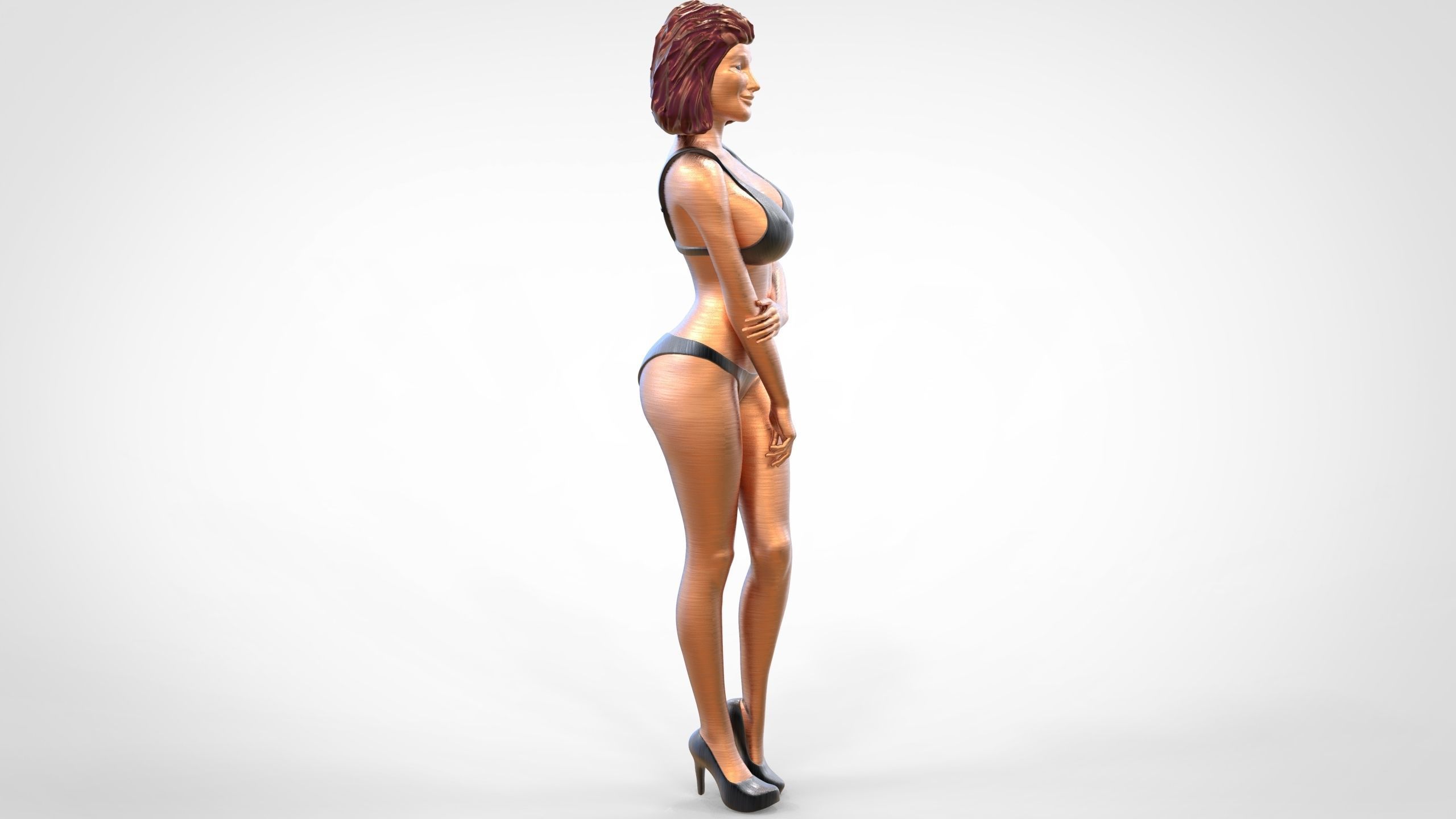 Pose N8 Attractive woman 1 64 miniature  3D print model_8