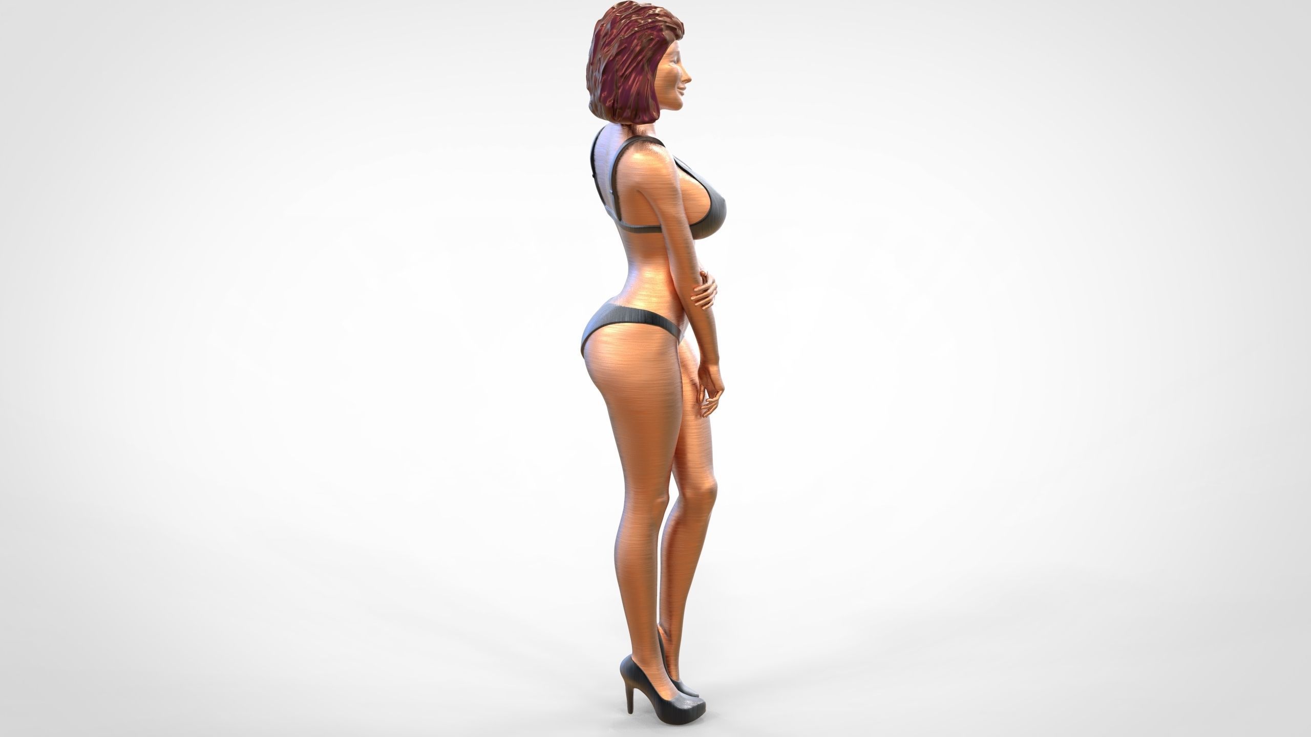 Pose N8 Attractive woman 1 64 miniature  3D print model_7