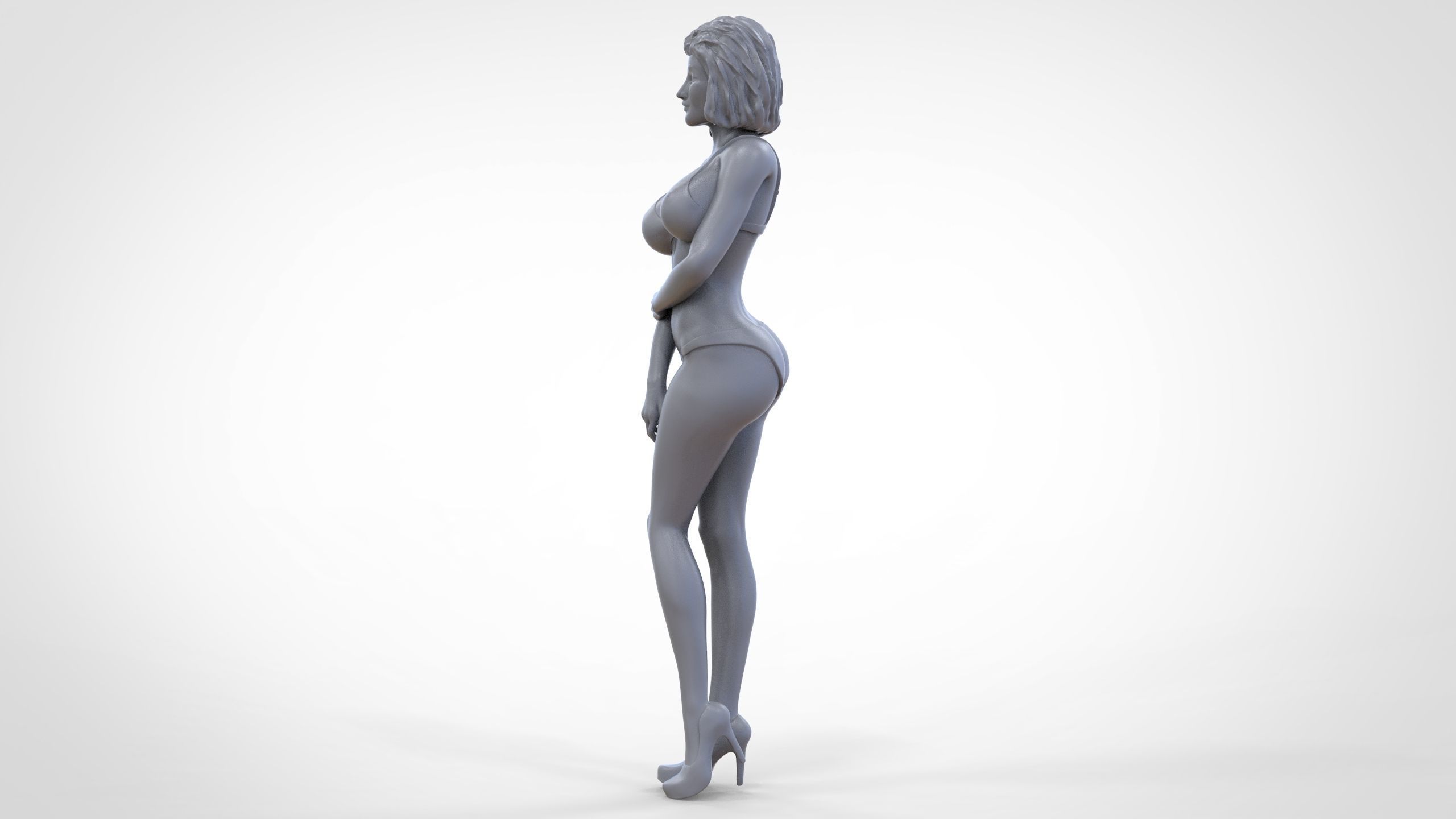 Pose N8 Attractive woman 1 64 miniature  3D print model_1