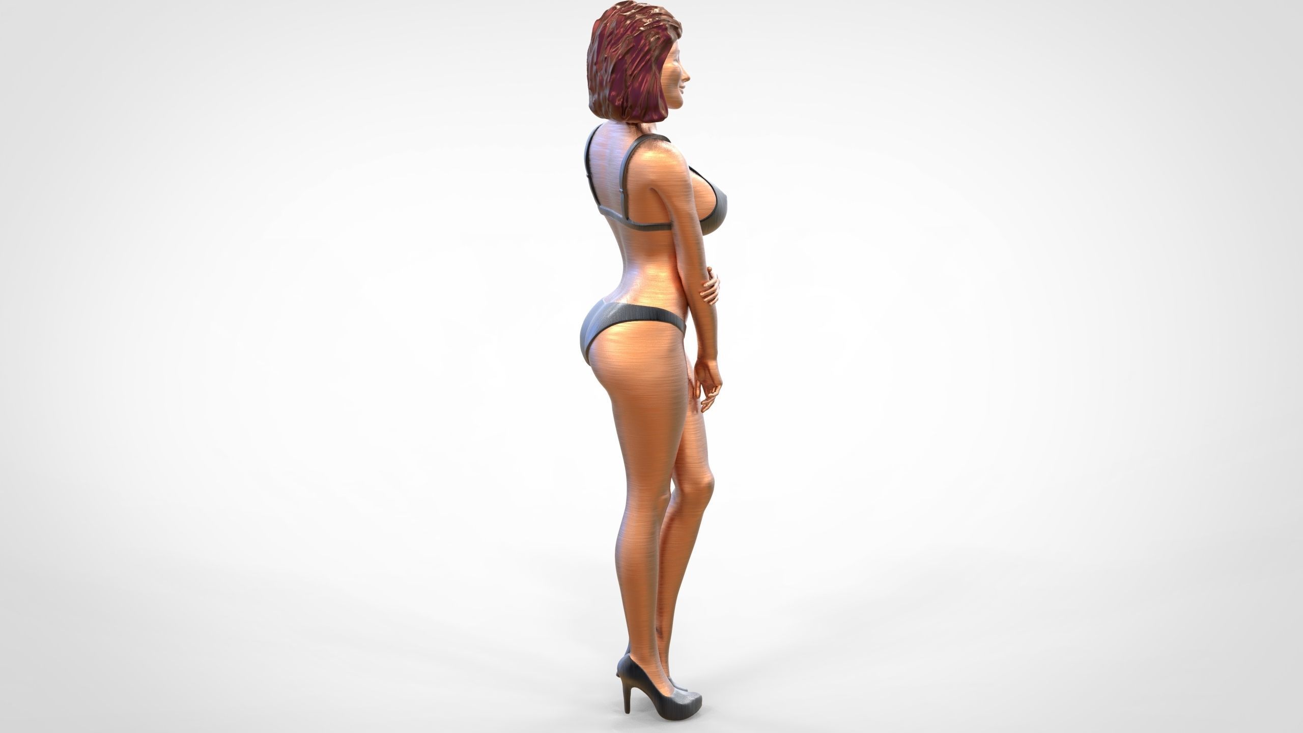 Pose N8 Attractive woman 1 64 miniature  3D print model_6