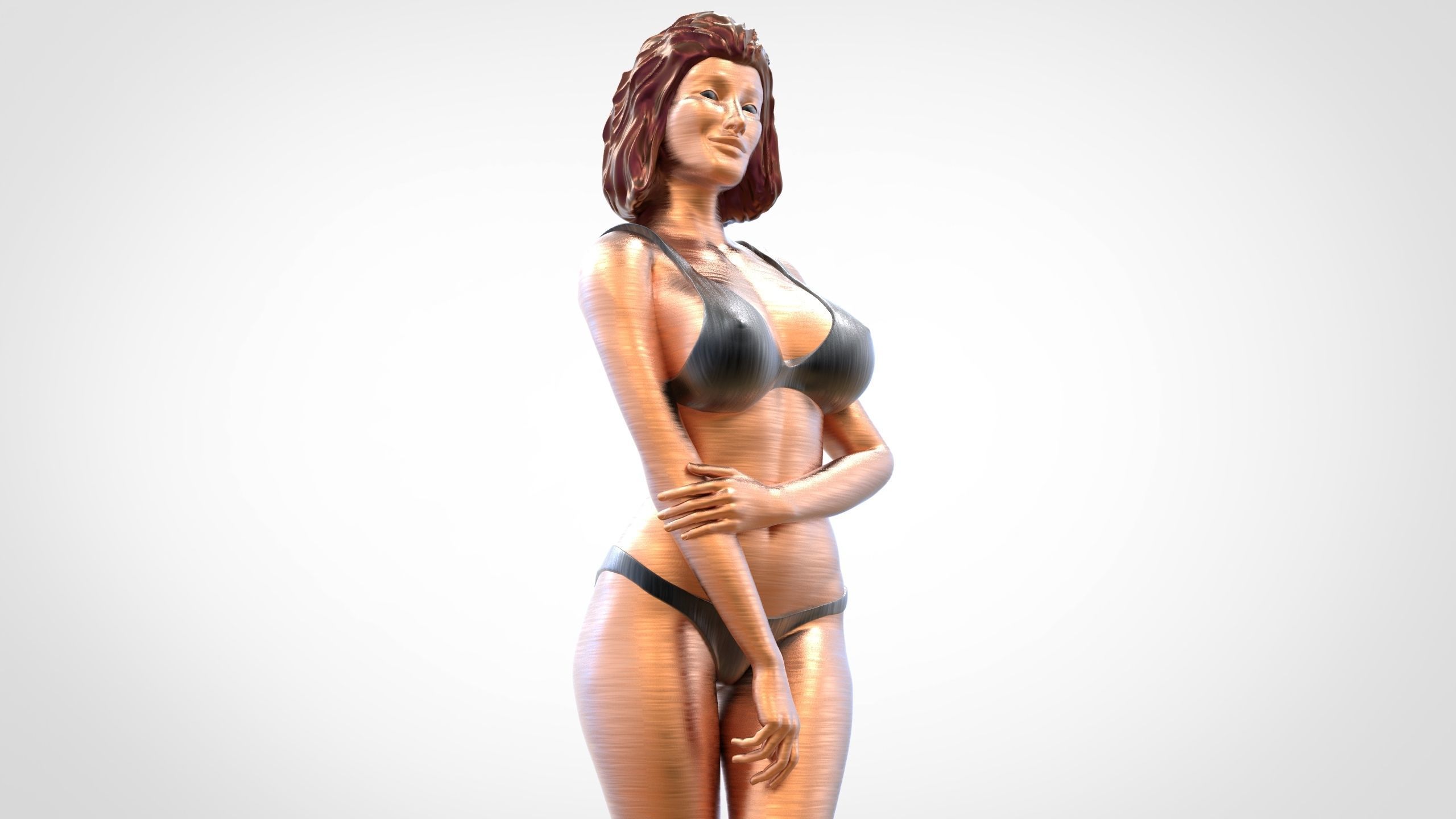 Pose N8 Attractive woman 1 64 miniature  3D print model_2