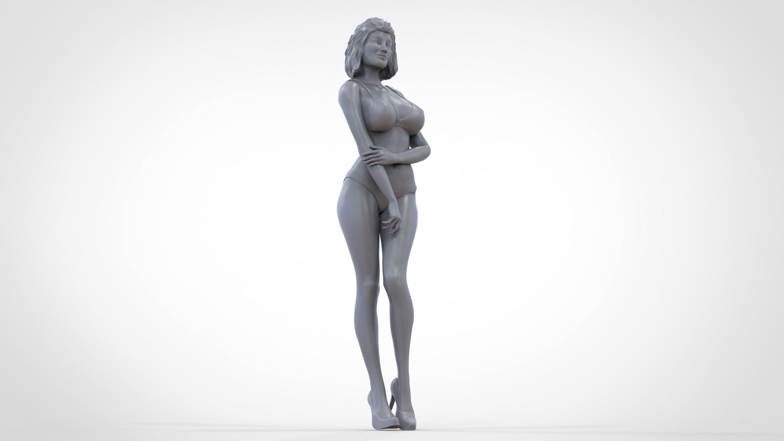 Pose N8 Attractive woman 1 64 miniature  3D print model_24