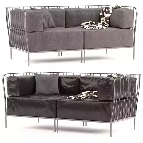 Metal framed Cannole Sofa