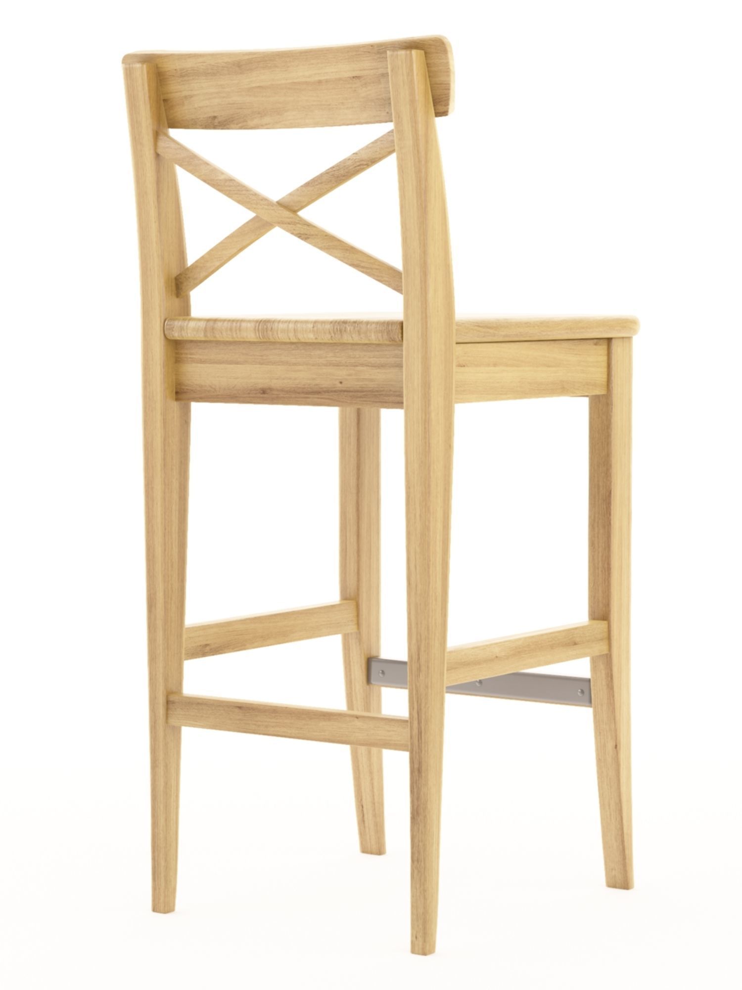 Ingolf IKEA Wooden Stool 3D model_4
