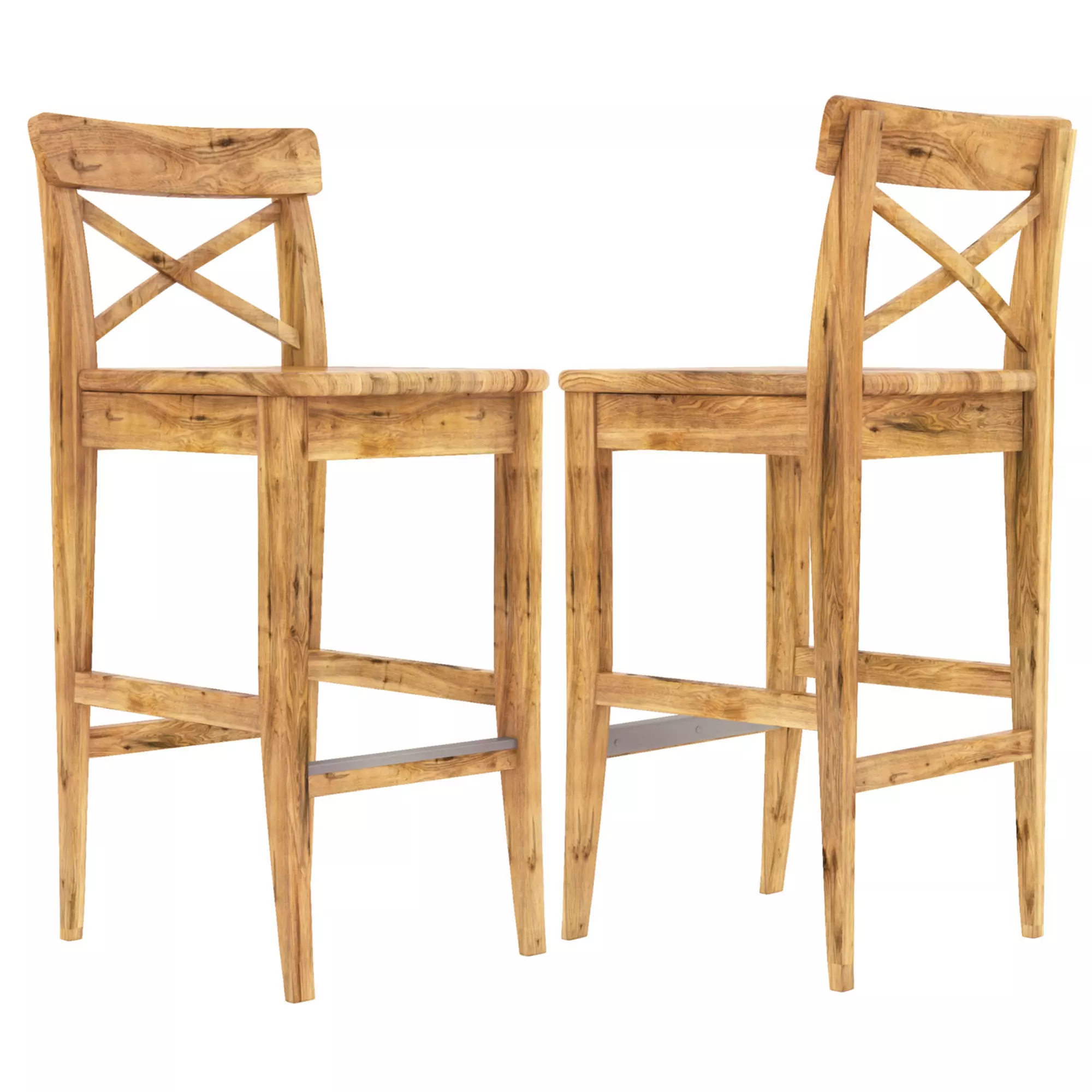 Ingolf IKEA Wooden Stool 3D model_0