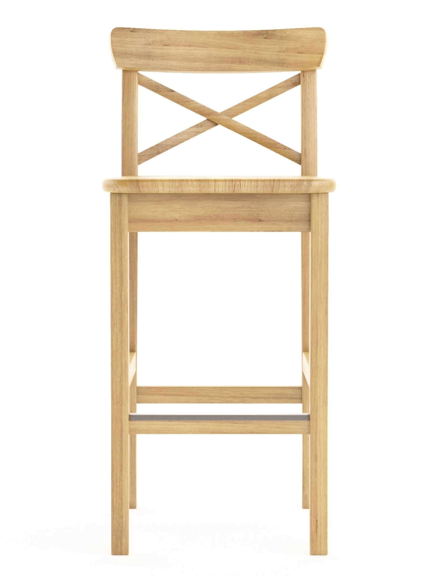 Ingolf IKEA Wooden Stool 3D model_2