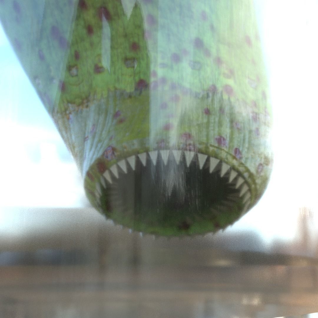 Organ Eater Worm Low-poly 3D model_5