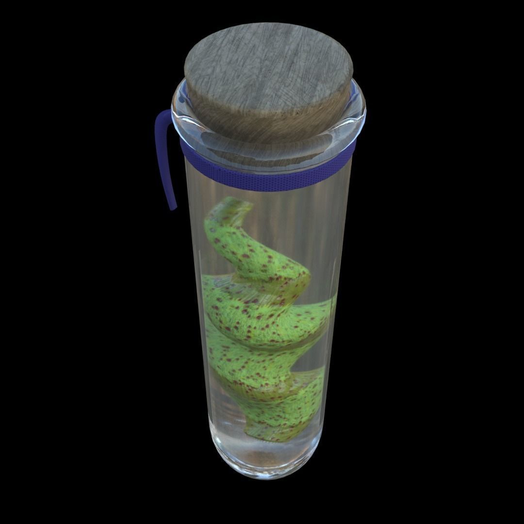 Organ Eater Worm Low-poly 3D model_3