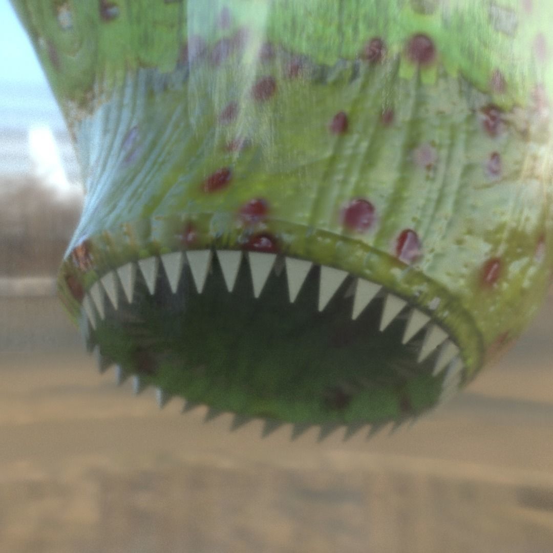 Organ Eater Worm Low-poly 3D model_1