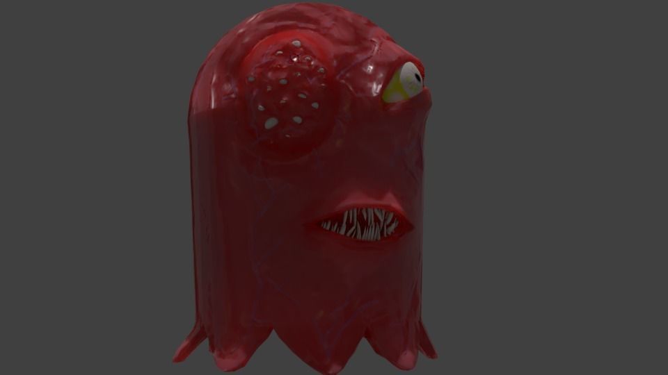 The Flesh octopus head 3D model_2