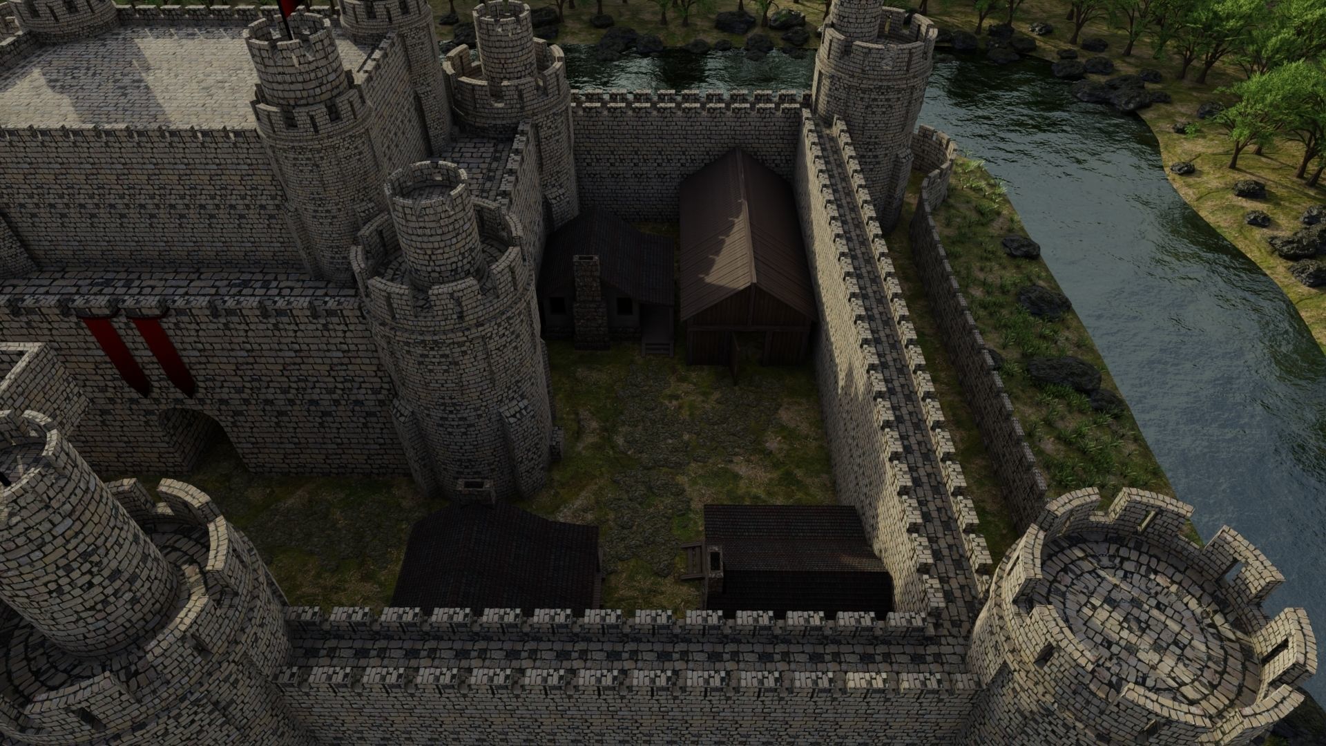 Castle Scene 3D model_5
