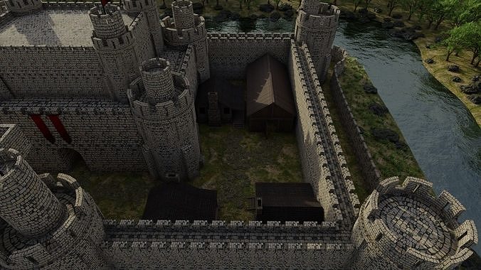Castle Scene 3D model 5