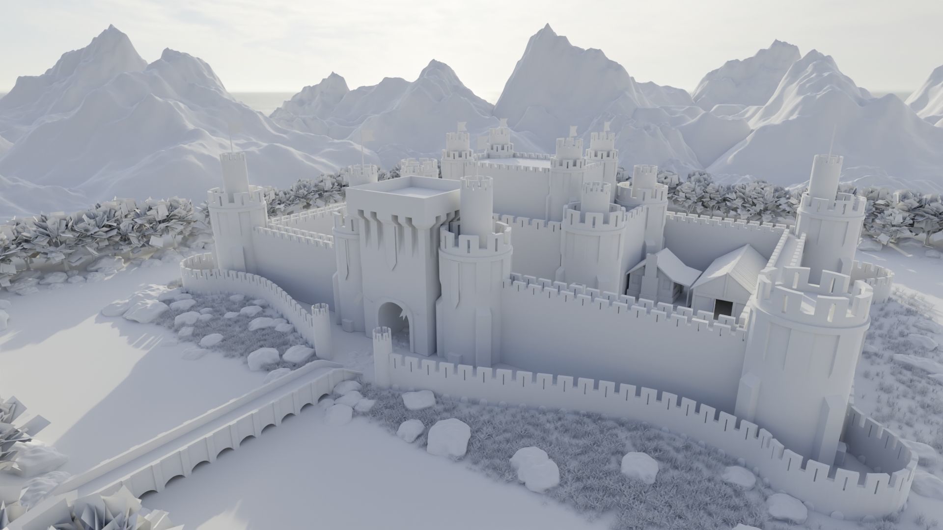 Castle Scene 3D model_11