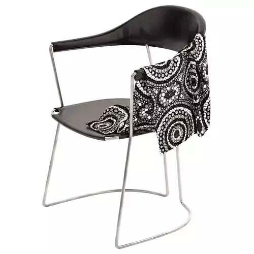 Wire Frame Dining Chair with blanket