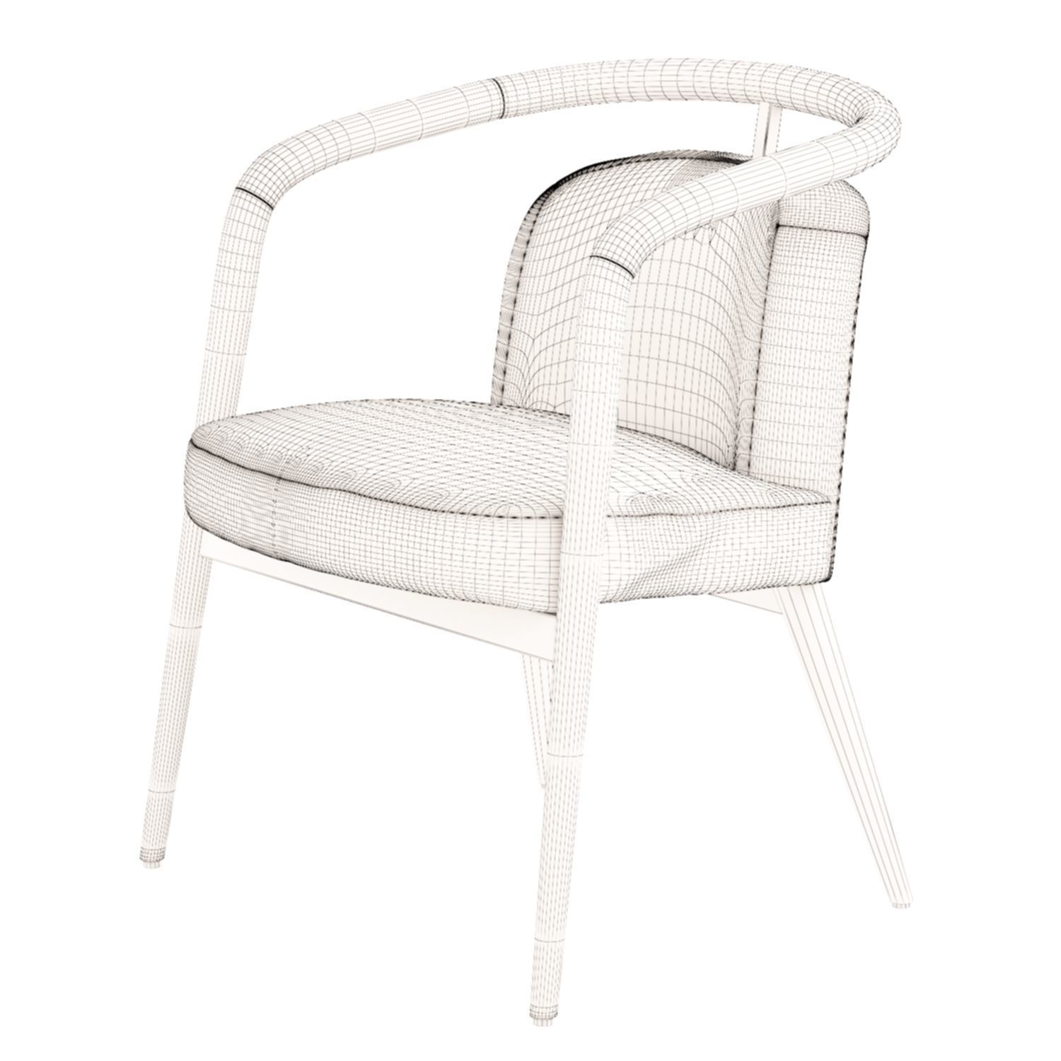 Essex armchair 3D model_6