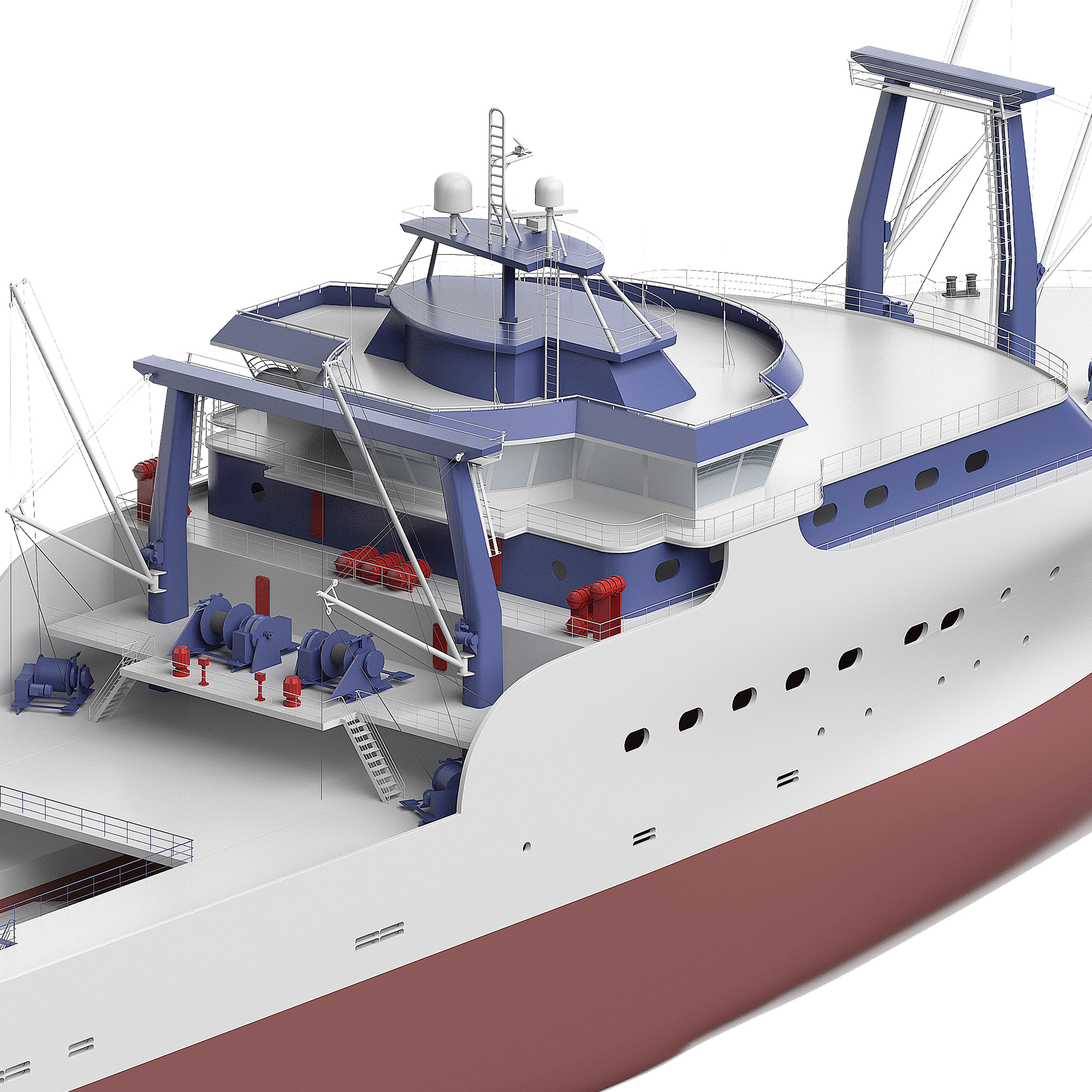 Fishing Trawler 3D model_2