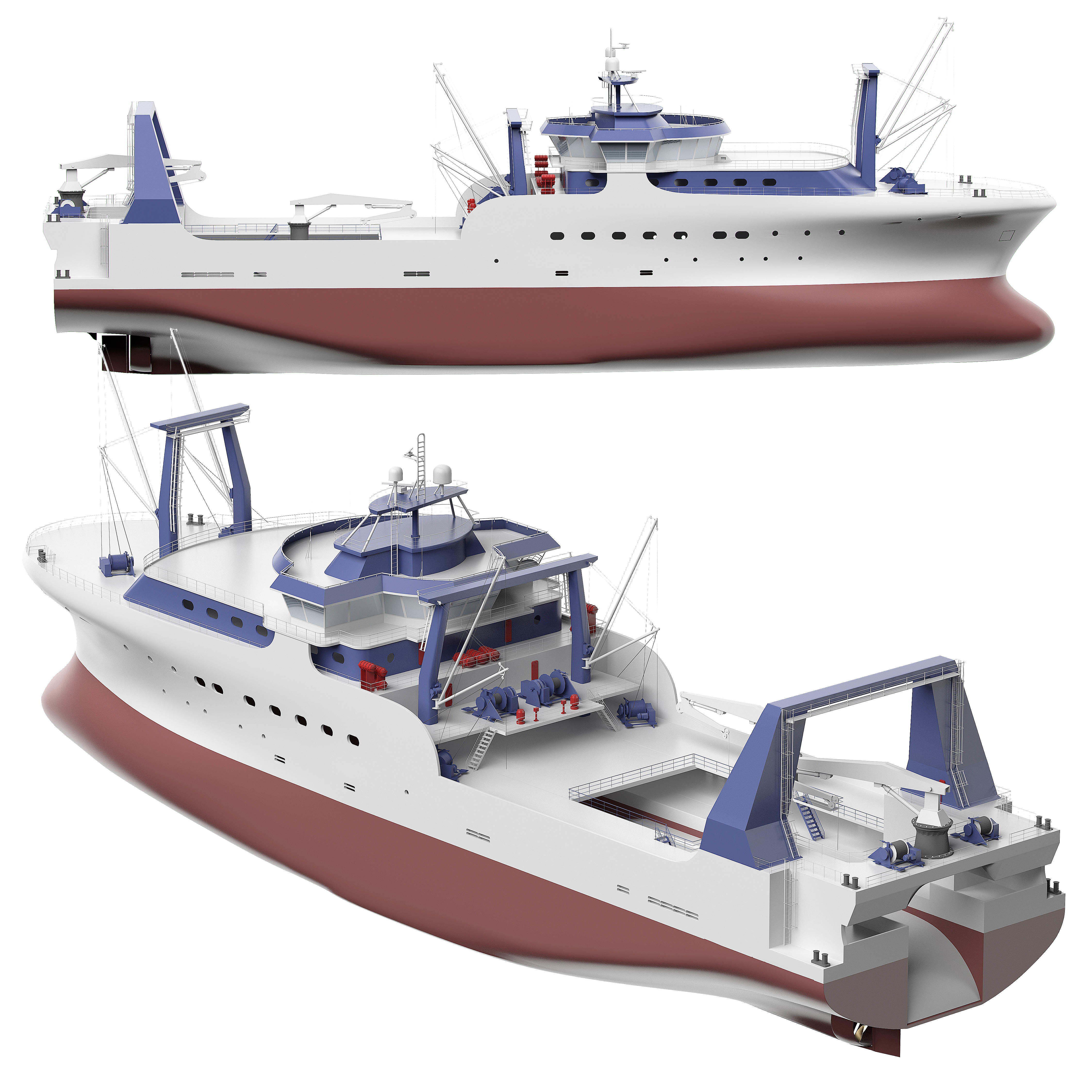 Fishing Trawler 3D model_3