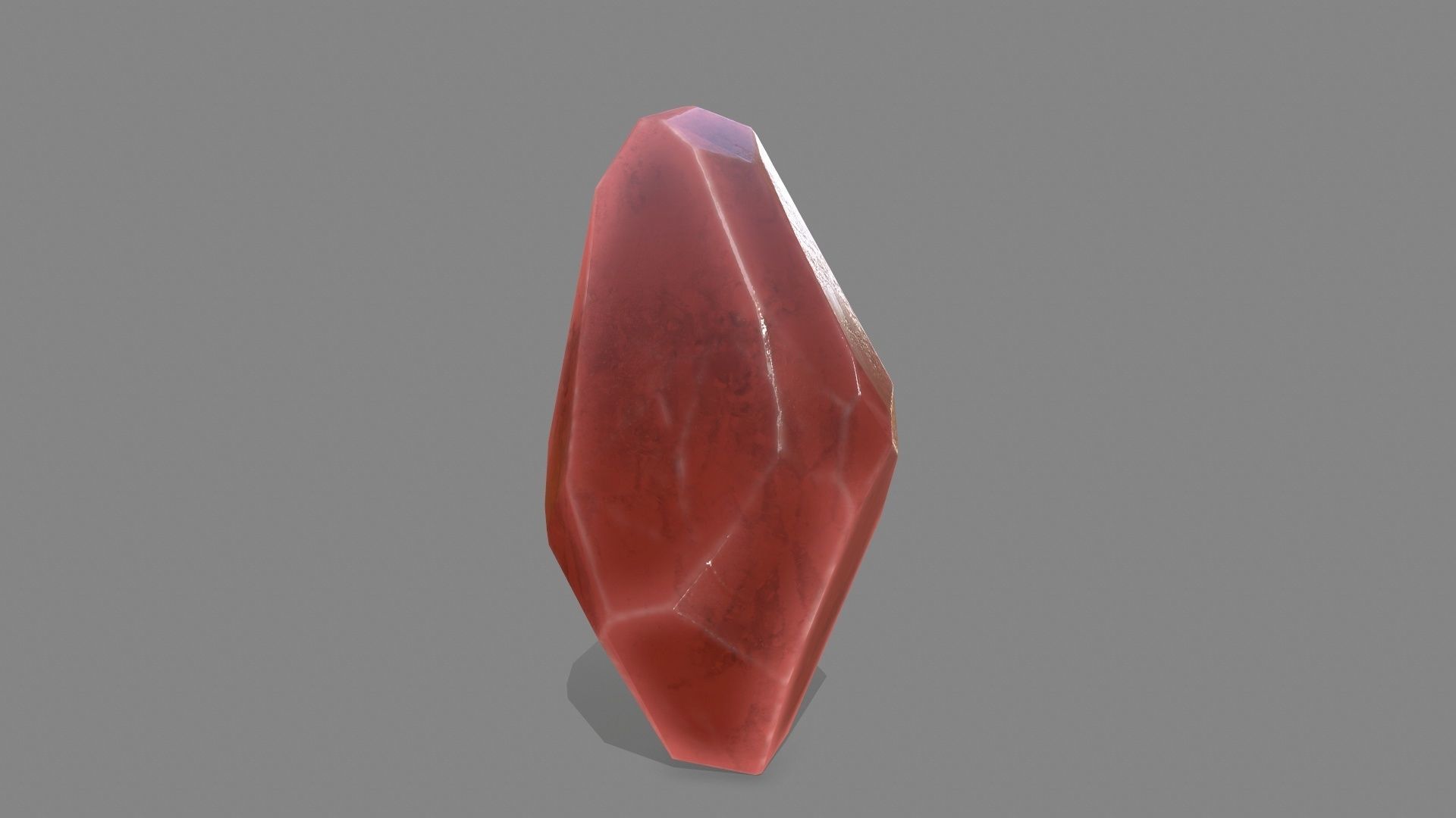 crystal set stone Low-poly 3D model_7