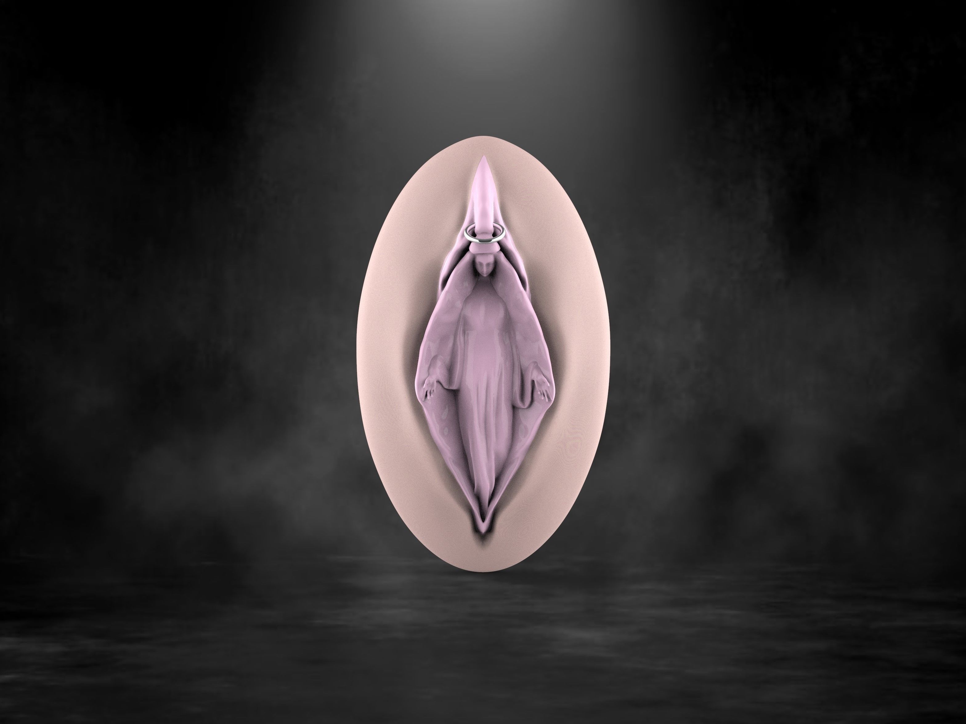 The Virgin Mary 3D print model_12