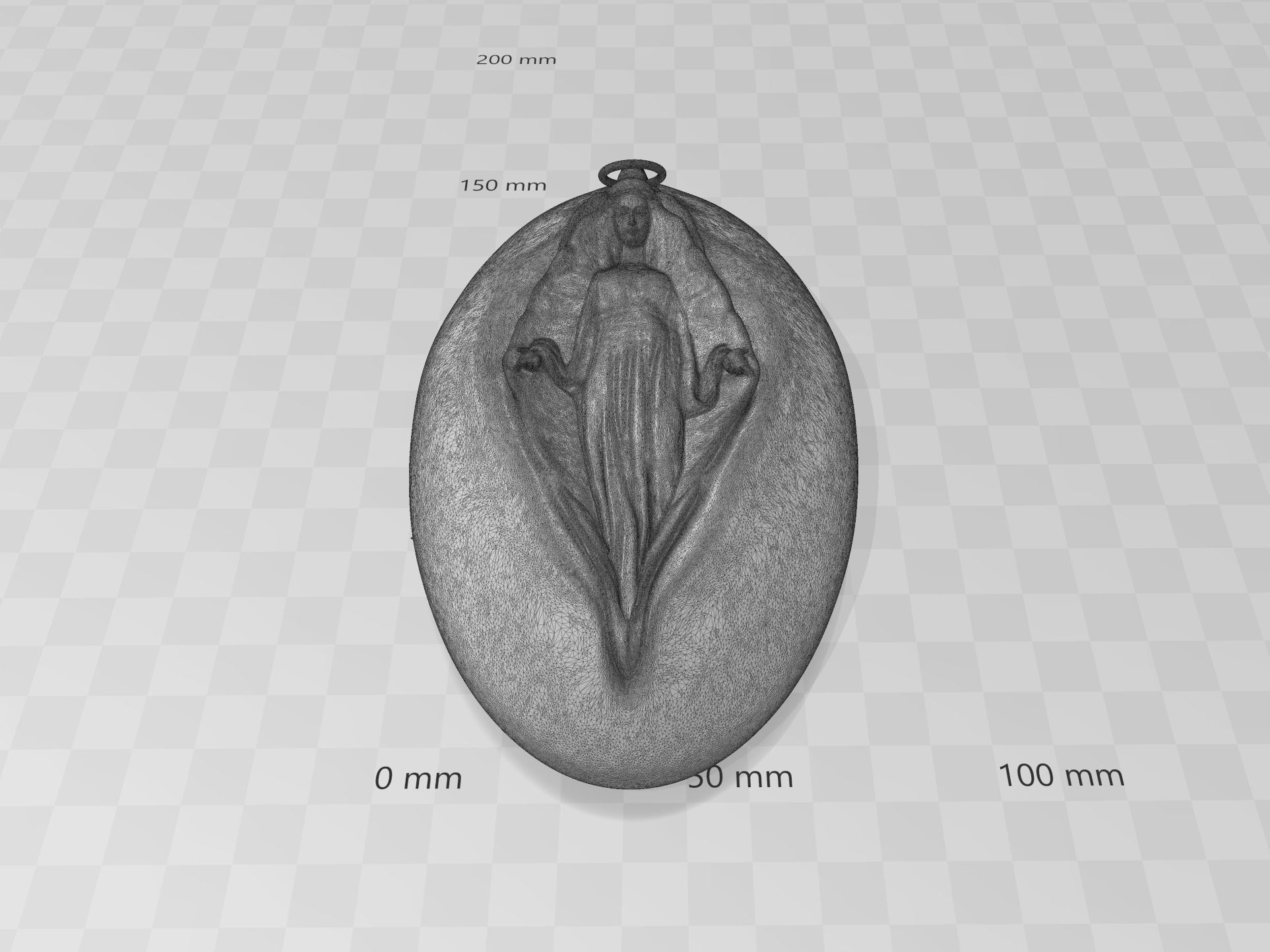 The Virgin Mary 3D print model_3