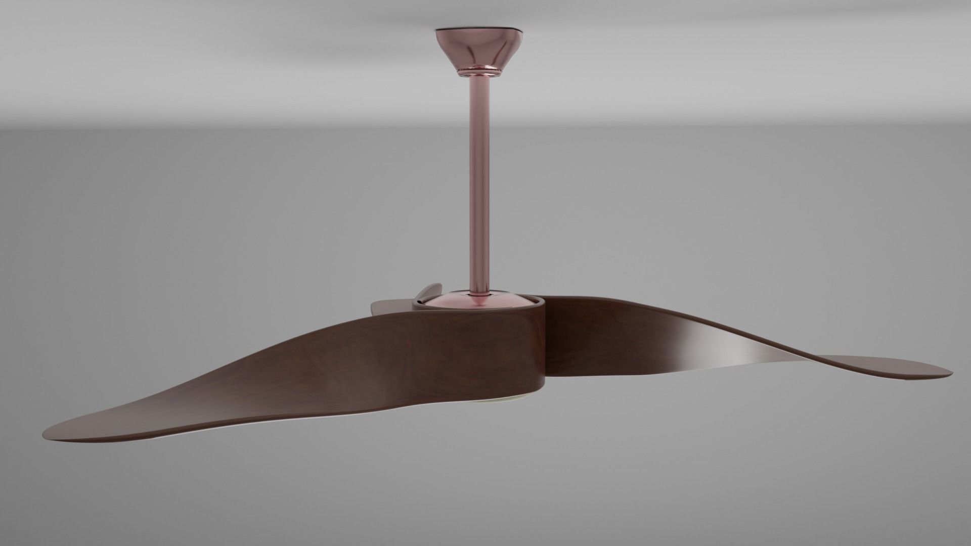 Wooden Ceiling Fan 3D Model Free 3D model_4