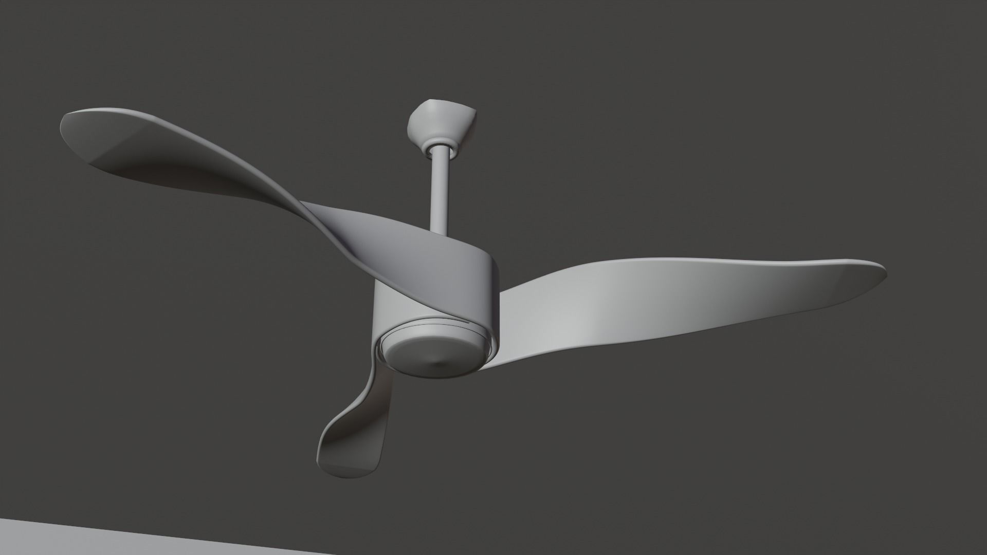 Wooden Ceiling Fan 3D Model Free 3D model_5