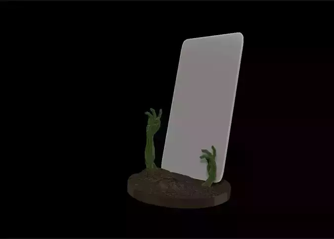 zombie awaken from grave smartphone stand 3D print model