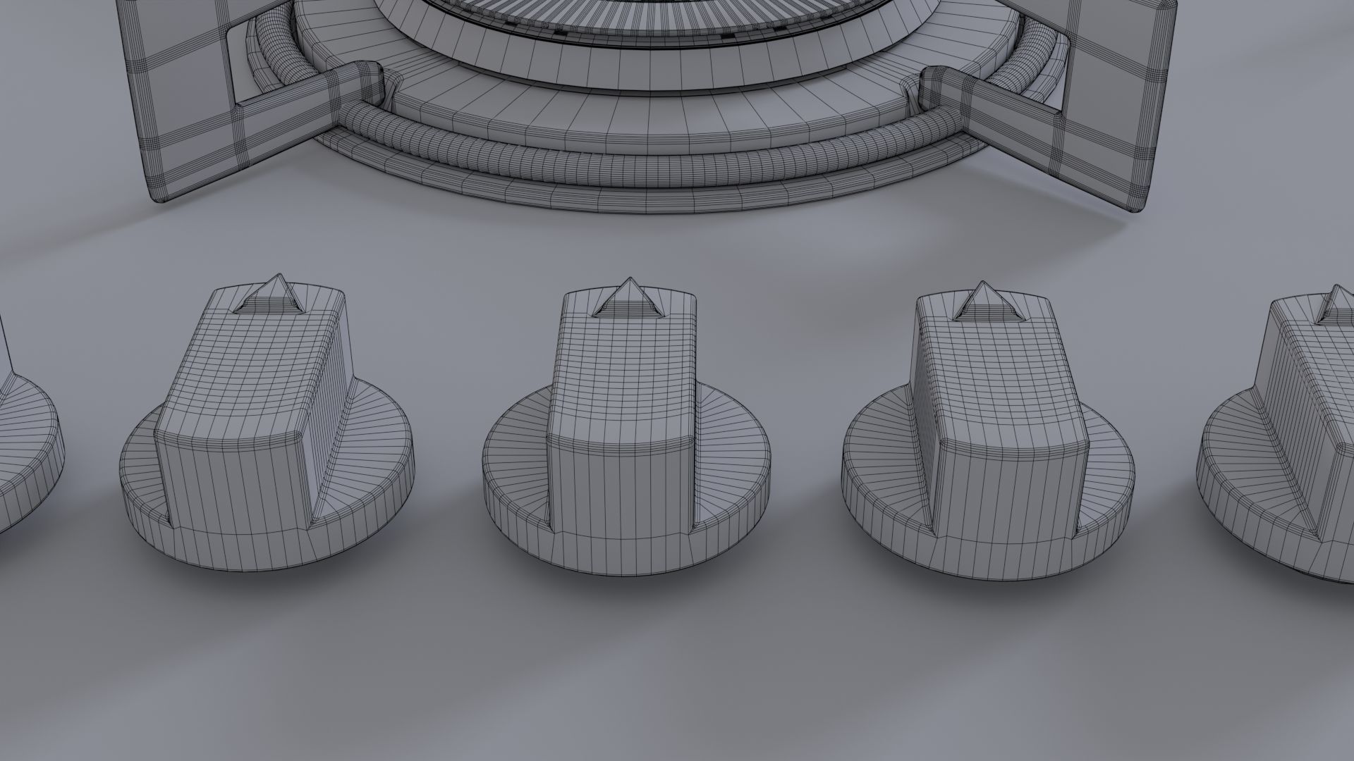 Red Stove Cooktop 3D model_22