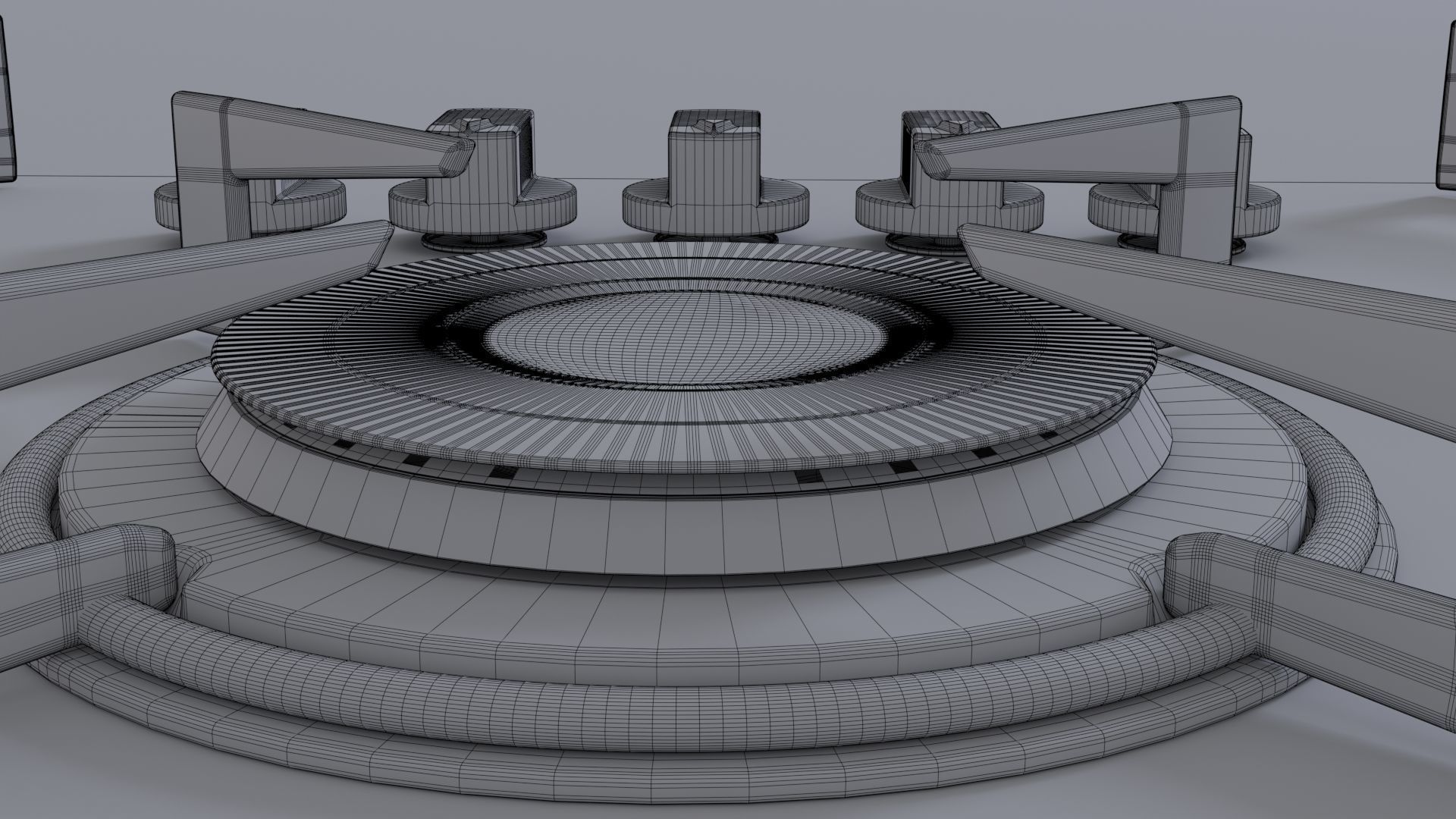 Red Stove Cooktop 3D model_19