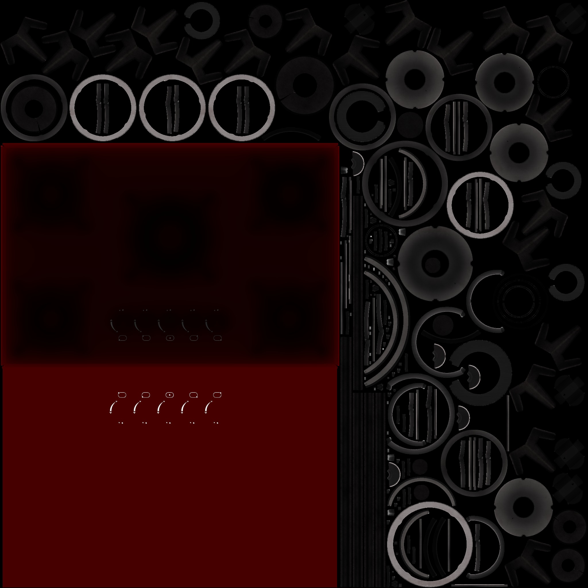 Red Stove Cooktop 3D model_23