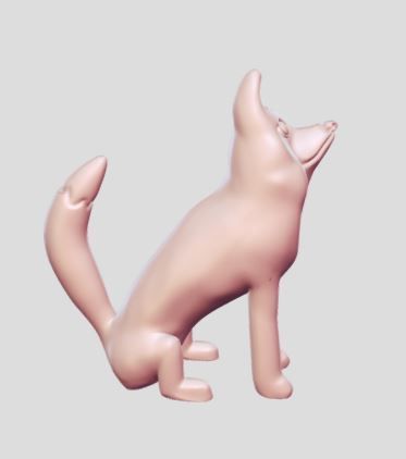 fox dog forest animal 3D print model_3