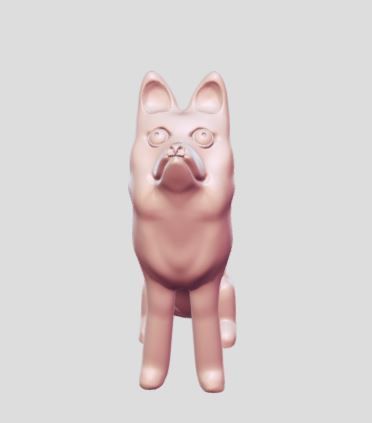 fox dog forest animal 3D print model_1