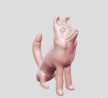 fox dog forest animal 3D print model_2