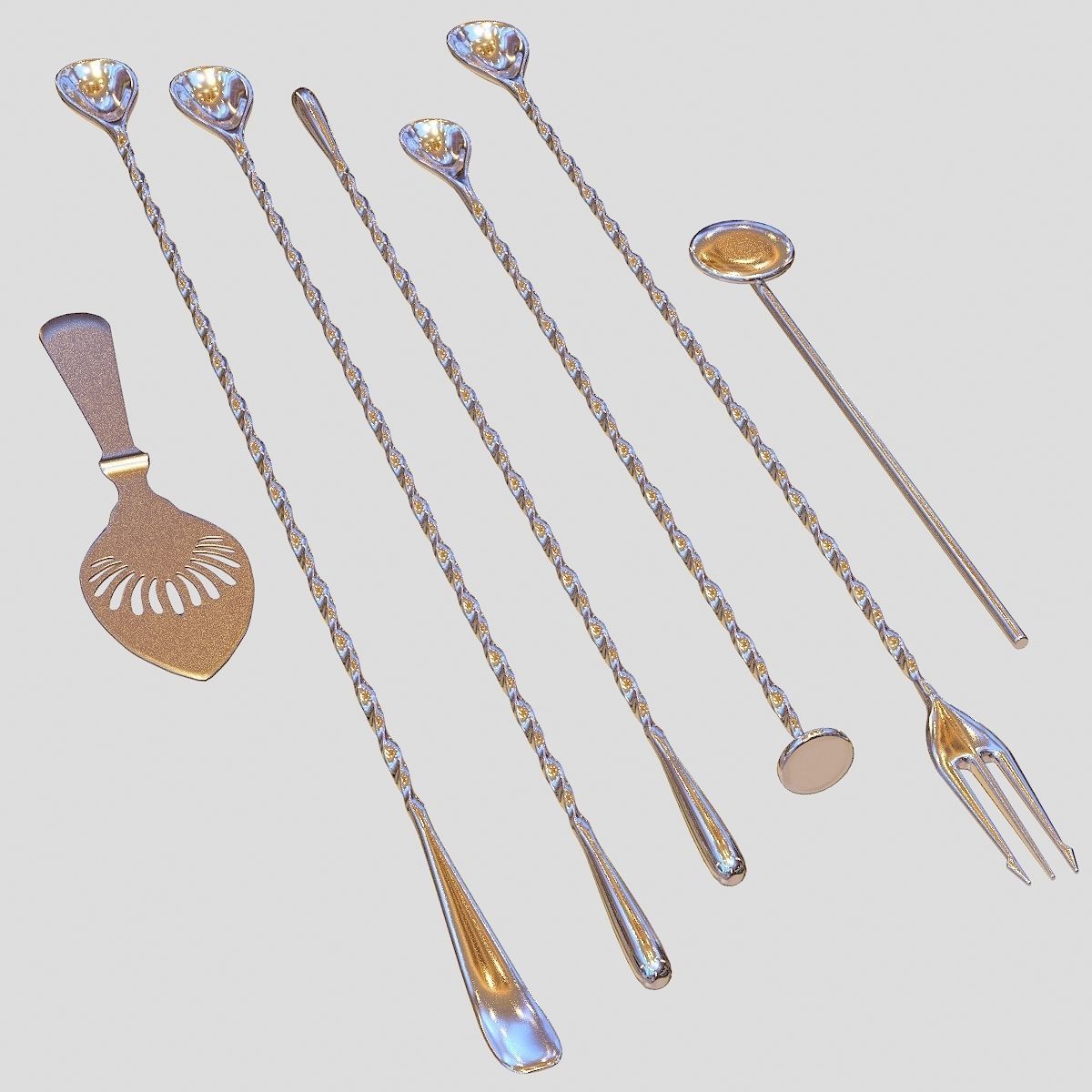 Bartender Tools Set 01 3D model_4