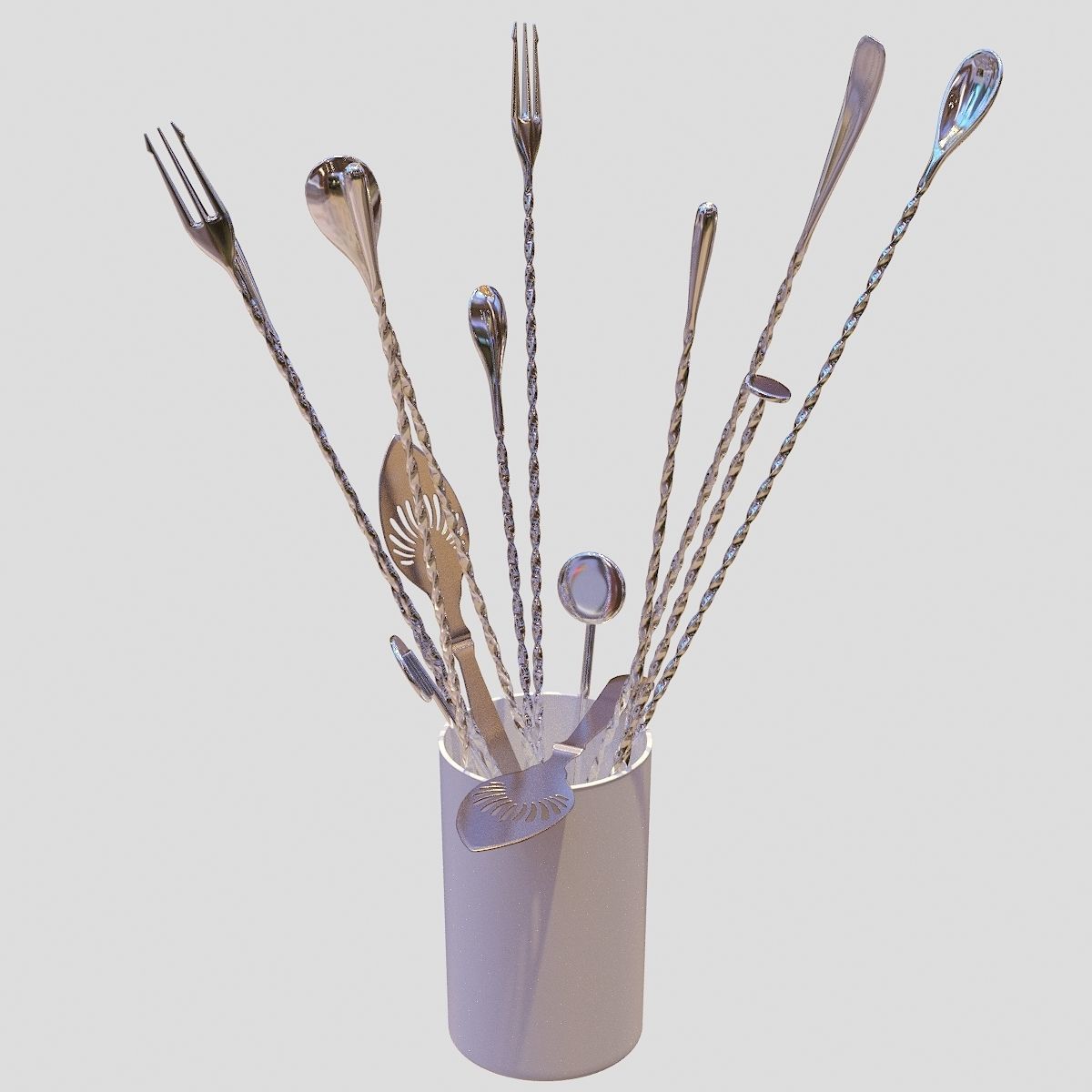 Bartender Tools Set 01 3D model_2