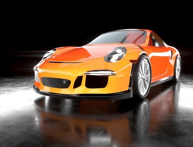  Porsche 911 gt3 rs 2016 Low-poly 3D model